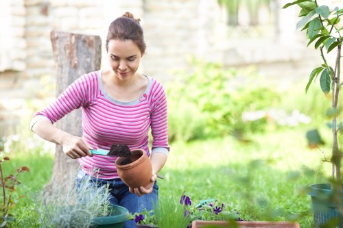 Weed control and border care for an Archway garden