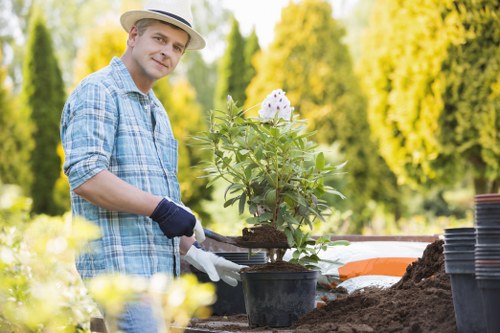 Planning and preparing a flower bed in an Archway garden